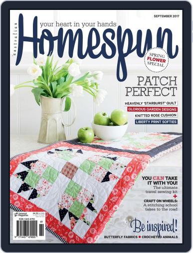 Australian Homespun September 1st, 2017 Digital Back Issue Cover