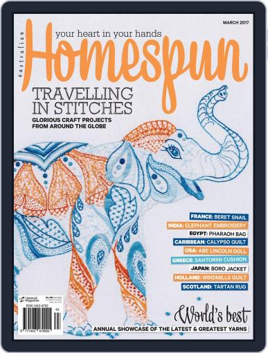 Australian Homespun March 1st, 2017 Digital Back Issue Cover
