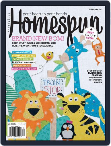 Australian Homespun February 1st, 2017 Digital Back Issue Cover