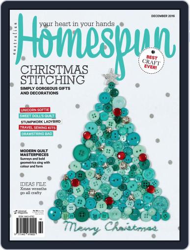 Australian Homespun December 1st, 2016 Digital Back Issue Cover