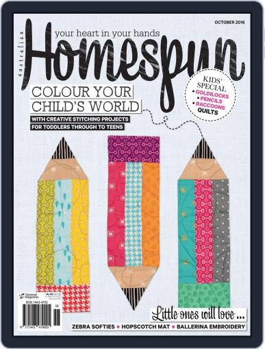 Australian Homespun October 1st, 2016 Digital Back Issue Cover