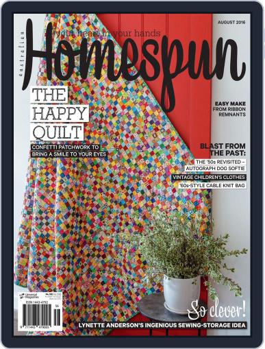 Australian Homespun August 1st, 2016 Digital Back Issue Cover
