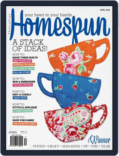Australian Homespun April 7th, 2016 Digital Back Issue Cover