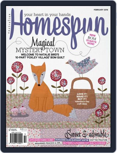 Australian Homespun February 4th, 2016 Digital Back Issue Cover