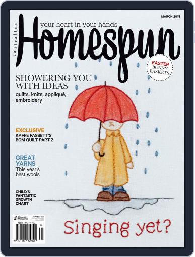 Australian Homespun March 5th, 2015 Digital Back Issue Cover