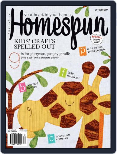 Australian Homespun September 30th, 2014 Digital Back Issue Cover