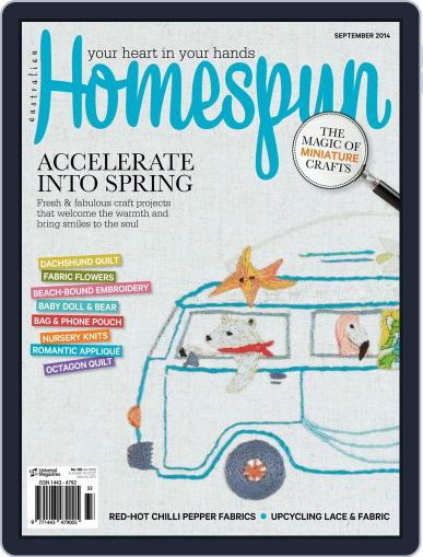 Australian Homespun September 2nd, 2014 Digital Back Issue Cover