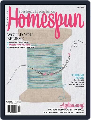 Australian Homespun April 29th, 2014 Digital Back Issue Cover