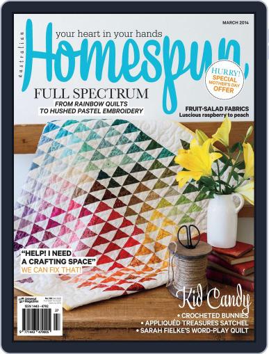 Australian Homespun March 4th, 2014 Digital Back Issue Cover