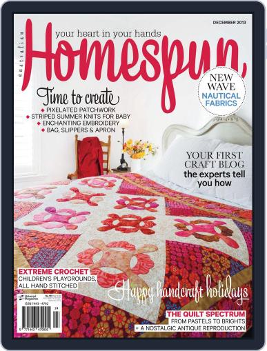 Australian Homespun December 3rd, 2013 Digital Back Issue Cover