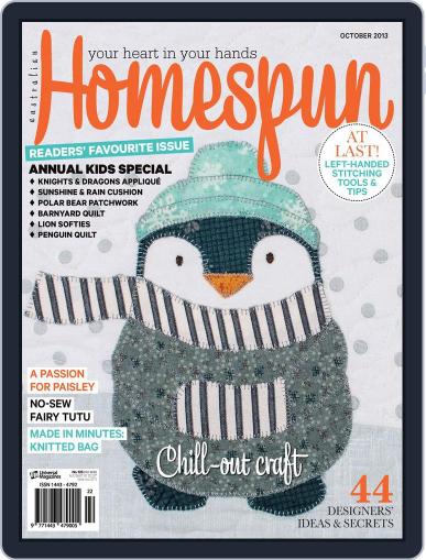 Australian Homespun October 2nd, 2013 Digital Back Issue Cover