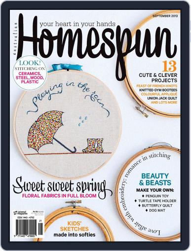 Australian Homespun September 4th, 2013 Digital Back Issue Cover