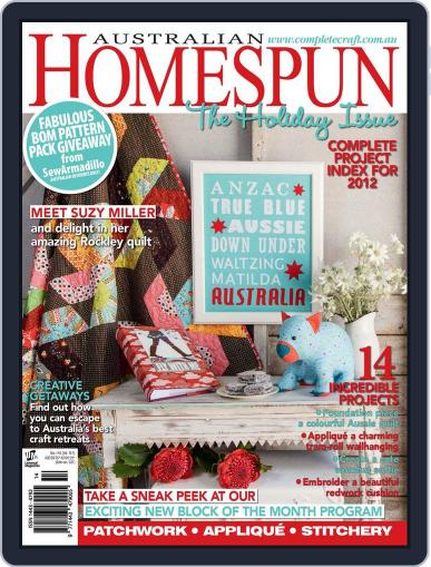 Australian Homespun January 2nd, 2013 Digital Back Issue Cover