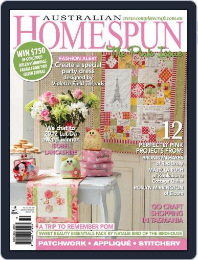Australian Homespun September 6th, 2012 Digital Back Issue Cover