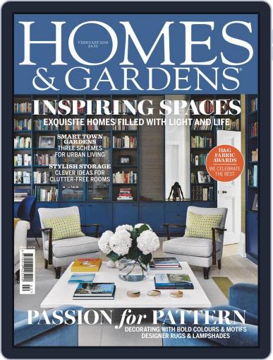 Homes & Gardens February 1st, 2018 Digital Back Issue Cover