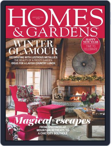 Homes & Gardens January 1st, 2018 Digital Back Issue Cover