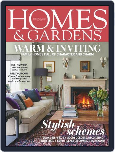 Homes & Gardens February 1st, 2016 Digital Back Issue Cover