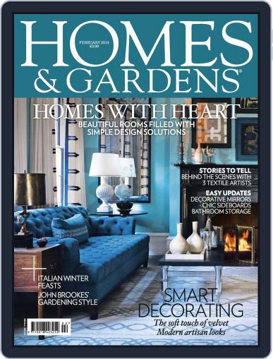 Homes & Gardens January 1st, 2014 Digital Back Issue Cover