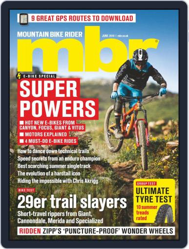 Mountain Bike Rider June 1st, 2019 Digital Back Issue Cover