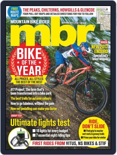 Mountain Bike Rider November 1st, 2016 Digital Back Issue Cover