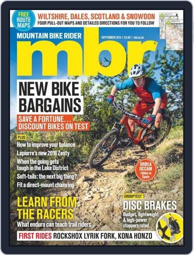 Mountain Bike Rider September 1st, 2015 Digital Back Issue Cover