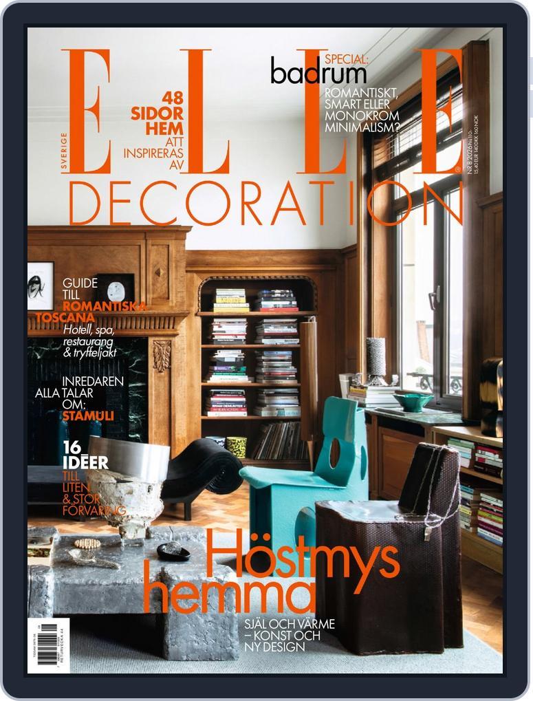 ELLE Decoration Sweden (Digital) Subscription                    September 1st, 2026 Issue