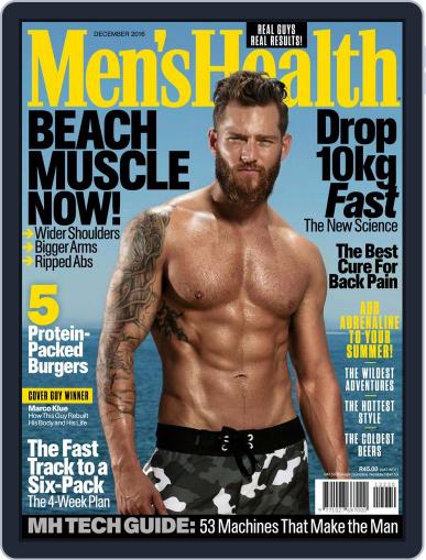 Men's Health South Africa December 1st, 2016 Digital Back Issue Cover