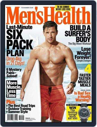 Men's Health South Africa November 1st, 2016 Digital Back Issue Cover