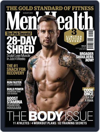Men's Health South Africa August 1st, 2016 Digital Back Issue Cover