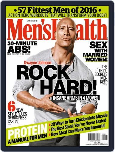 Men's Health South Africa February 22nd, 2016 Digital Back Issue Cover