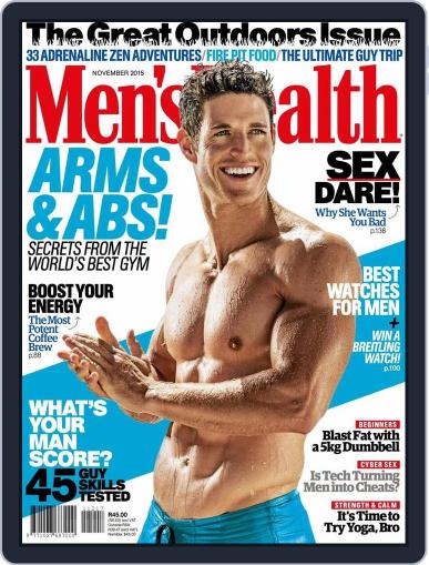 Men's Health South Africa October 19th, 2015 Digital Back Issue Cover