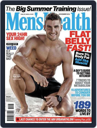 Men's Health South Africa October 20th, 2014 Digital Back Issue Cover