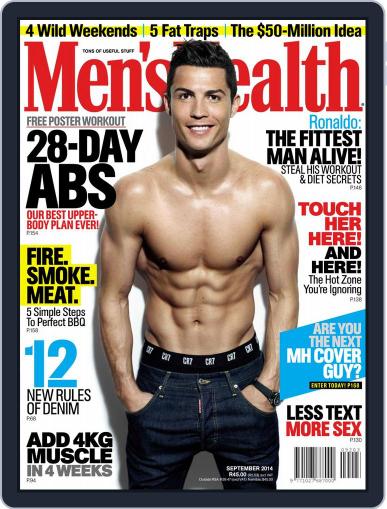 Men's Health South Africa August 20th, 2014 Digital Back Issue Cover