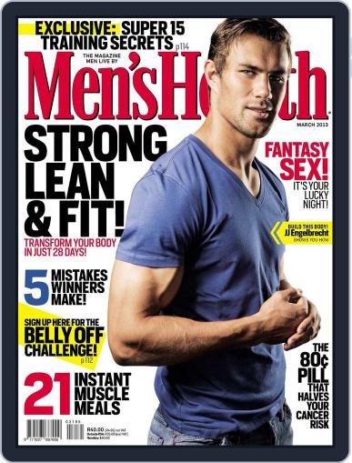 Men's Health South Africa February 25th, 2013 Digital Back Issue Cover