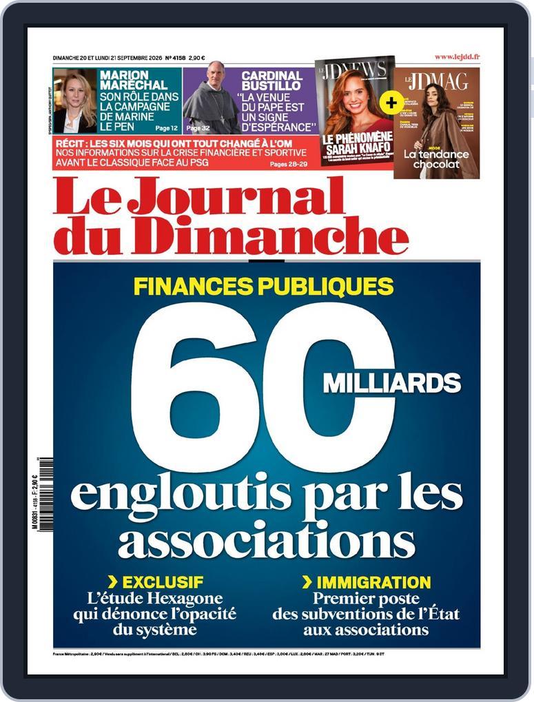 Le Journal du dimanche (Digital) Subscription                    September 20th, 2026 Issue