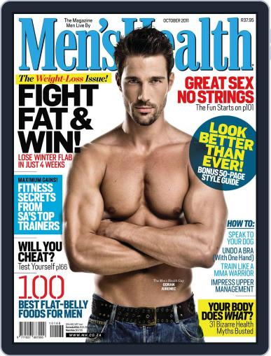 Men's Health South Africa September 25th, 2011 Digital Back Issue Cover