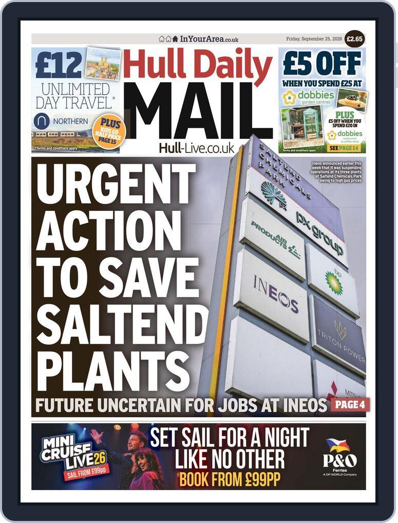 Hull Daily Mail (Digital) Subscription