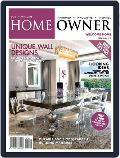 South African Home Owner February 1st, 2017 Digital Back Issue Cover