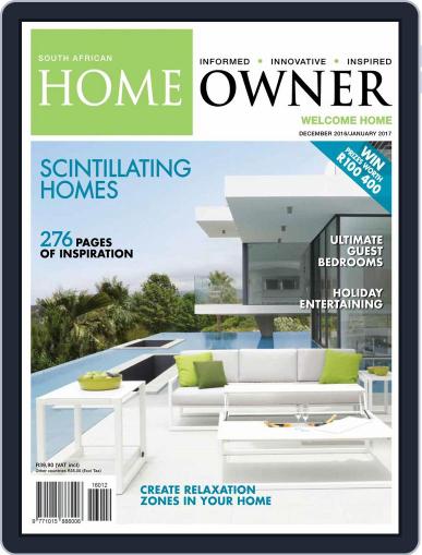 South African Home Owner December 1st, 2016 Digital Back Issue Cover