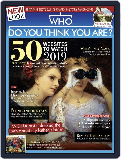 Who Do You Think You Are? January 1st, 2019 Digital Back Issue Cover