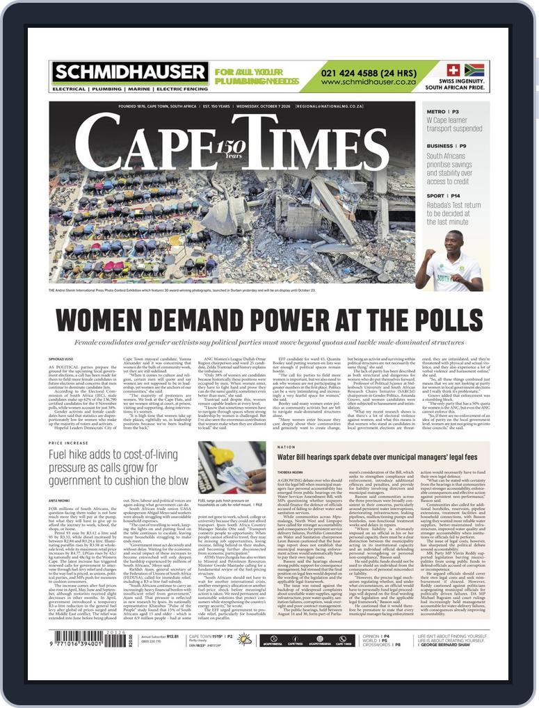 Cape Times (Digital) Subscription                    October 7th, 2026 Issue