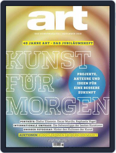 art Magazin November 1st, 2019 Digital Back Issue Cover