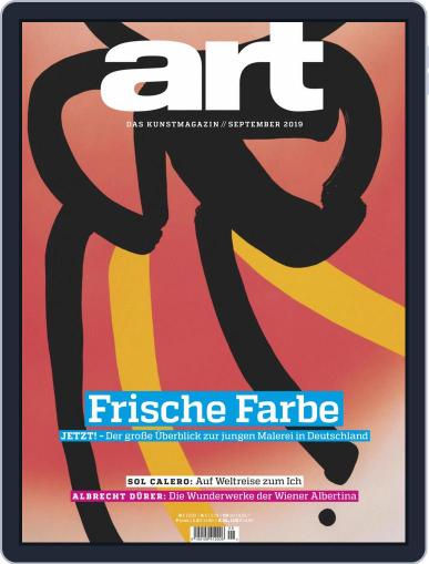 art Magazin September 1st, 2019 Digital Back Issue Cover