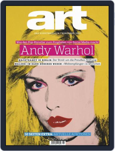 art Magazin November 1st, 2018 Digital Back Issue Cover