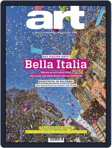 art Magazin August 1st, 2018 Digital Back Issue Cover