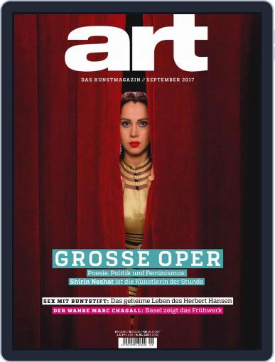 art Magazin September 1st, 2017 Digital Back Issue Cover