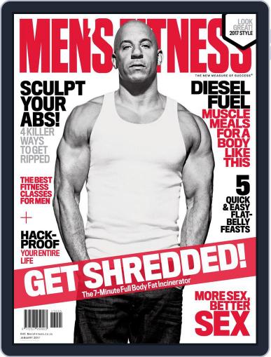 Men's Fitness South Africa January 1st, 2017 Digital Back Issue Cover