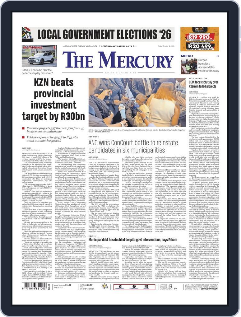 Mercury (Digital) Subscription                    October 16th, 2026 Issue