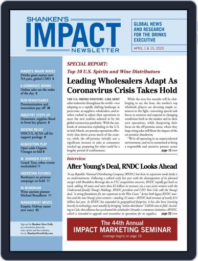 Shanken's Impact Newsletter April 1st, 2020 Digital Back Issue Cover