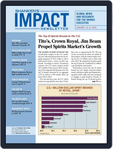 Shanken's Impact Newsletter January 1st, 2020 Digital Back Issue Cover